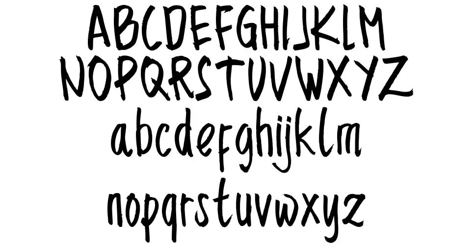 Sencillo Handdrawnfont specimens
