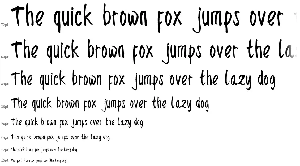 Sencillo Handdrawnfont waterfall