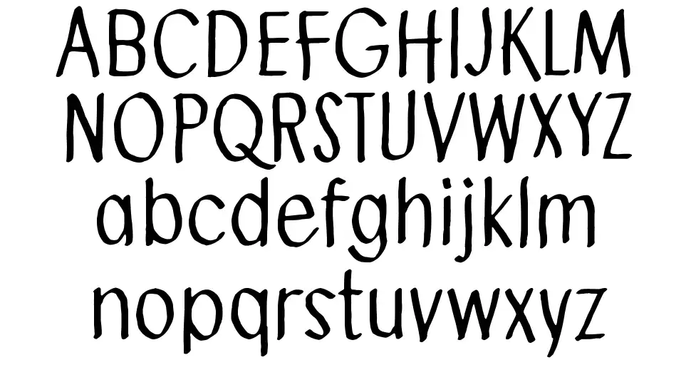 Send me a postcardfont specimens
