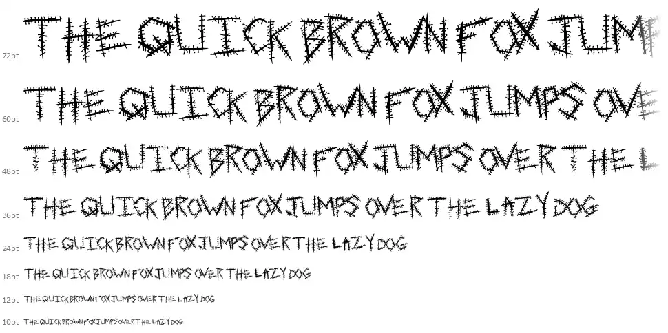 Sewn Tightfont waterfall
