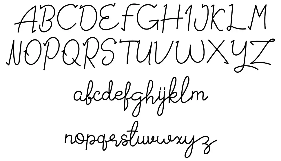 Signatturedfont specimens