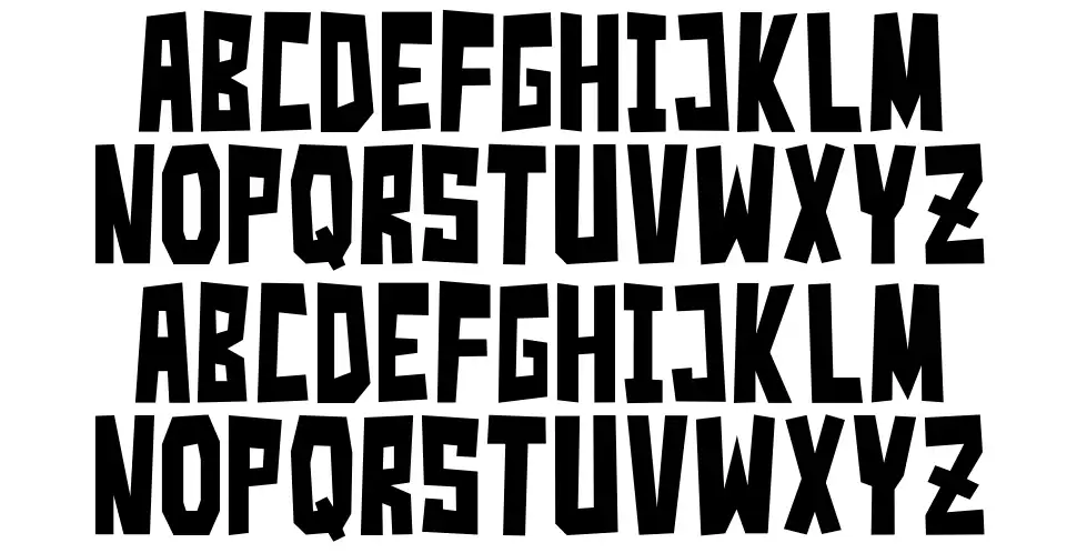Simple Slum Gfont specimens