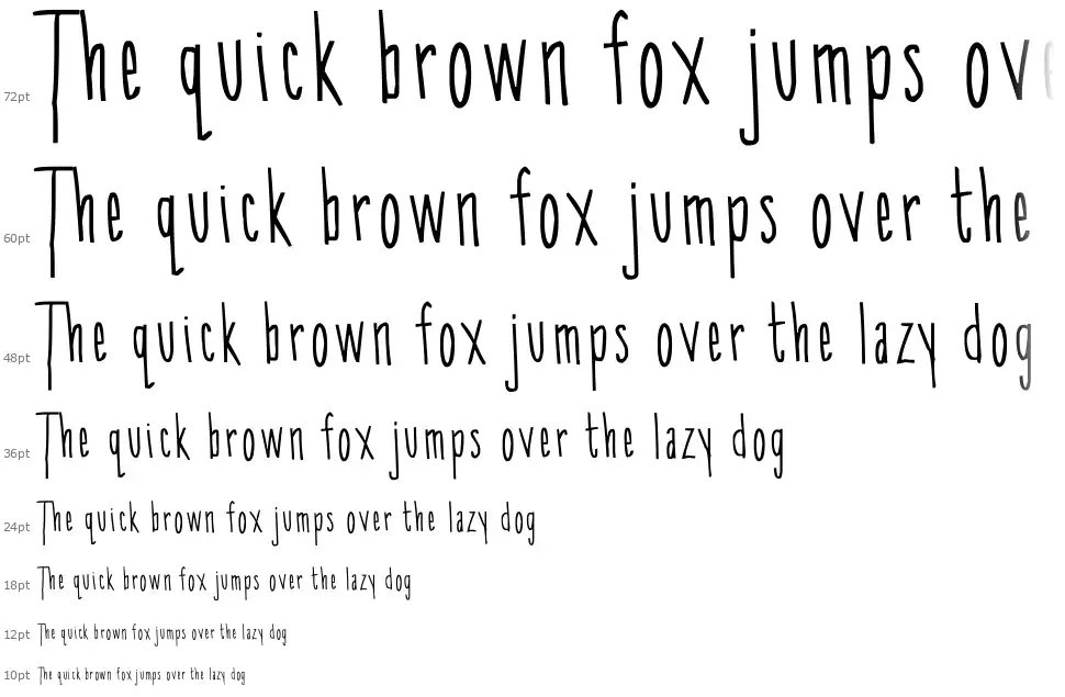 Skinny Chickfont waterfall