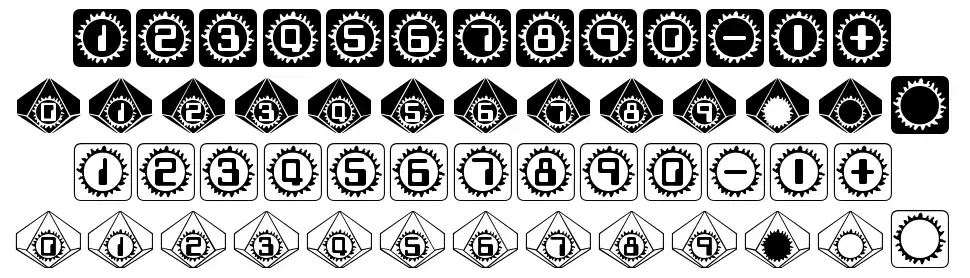 Starburst Pipsfont specimens
