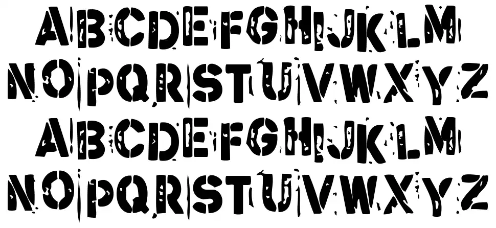 Stencil Guerrillafont specimens