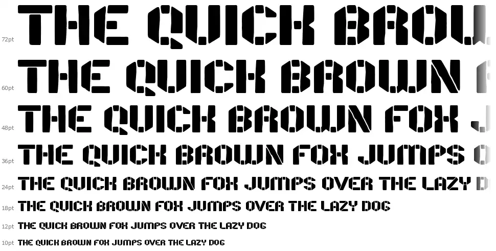 Stencil Paperfont waterfall