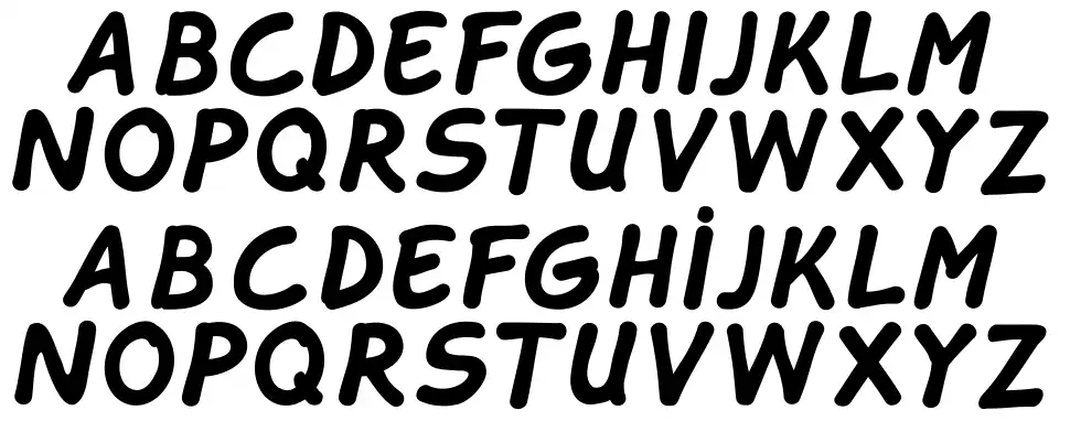 Tahtelbahir komikfont specimens