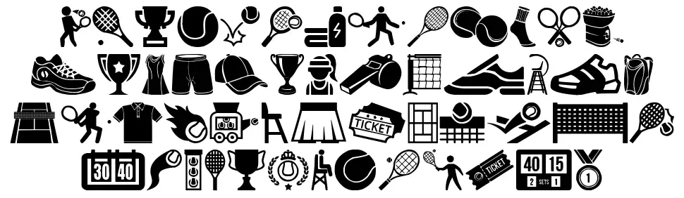 Tennisfont specimens