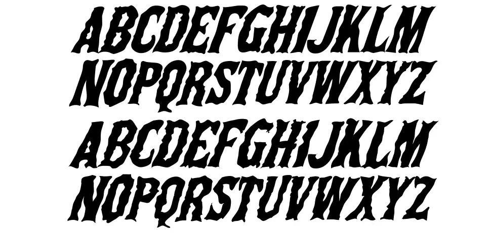 The Deep Horror!font specimens