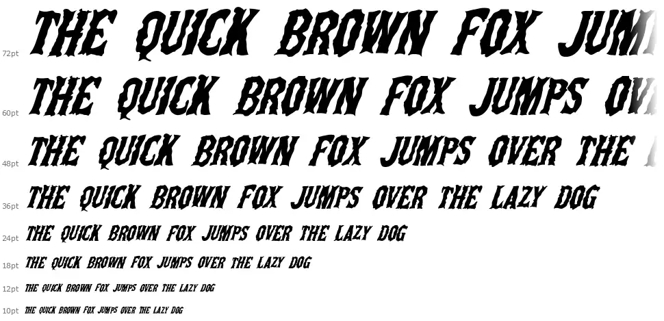 The Deep Horror!font waterfall