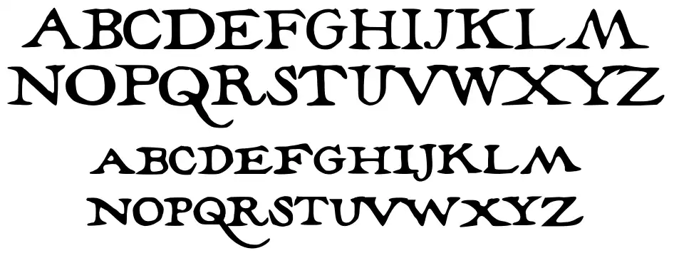 The Marauder's Map Espécimes The Marauder's Mapfont specimens