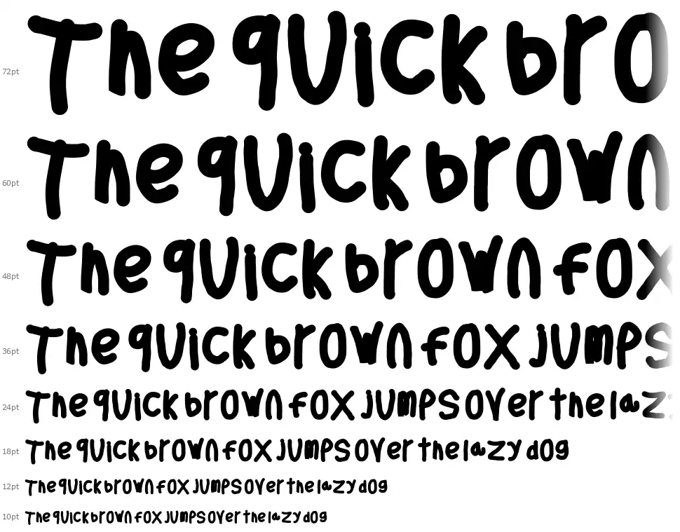 Thicker Than...font waterfall