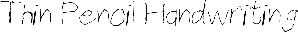 Thin Pencil Handwriting