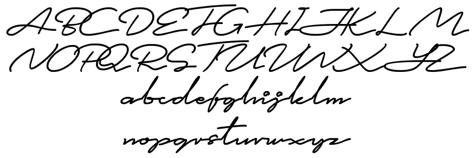This is Signaturefont specimens