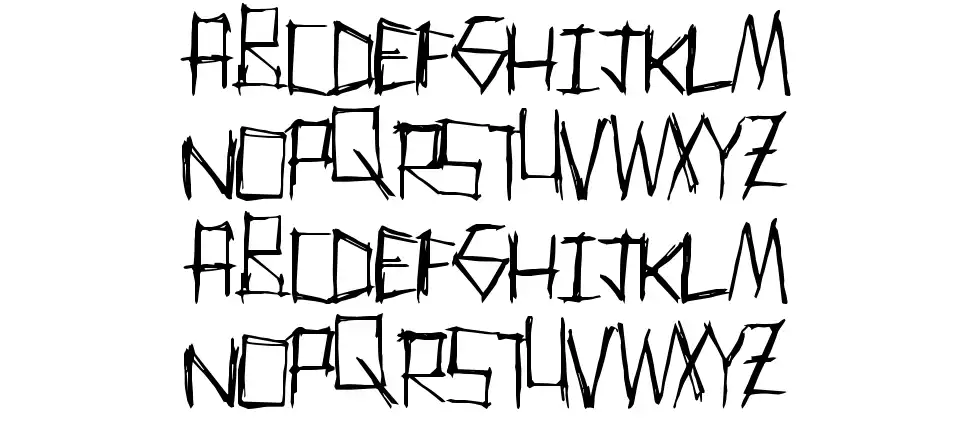 Thrash Partyfont specimens