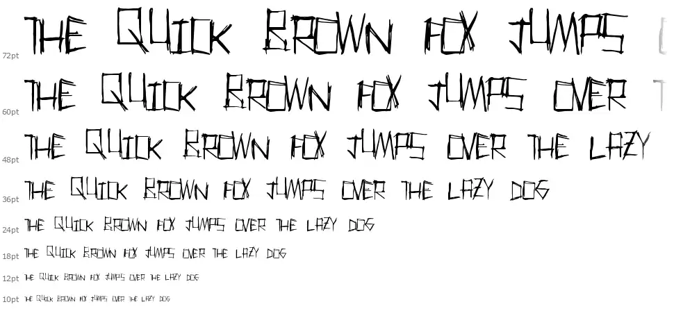Thrash Partyfont waterfall
