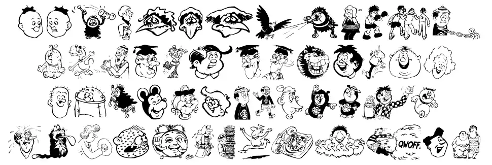 Toons Onefont specimens