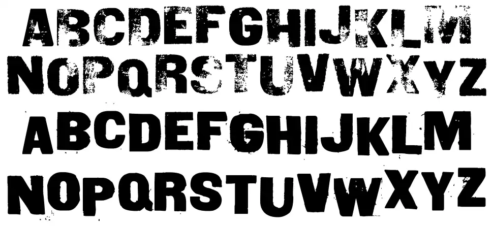 Trash Toysfont specimens