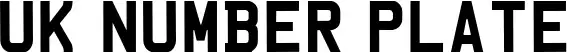 UK Number Plate