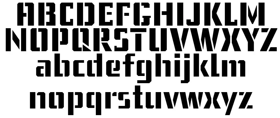 USSR Stencilfont specimens