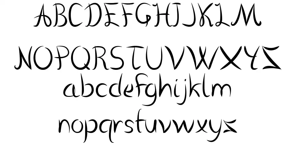 Vanlose Handwrittenfont specimens