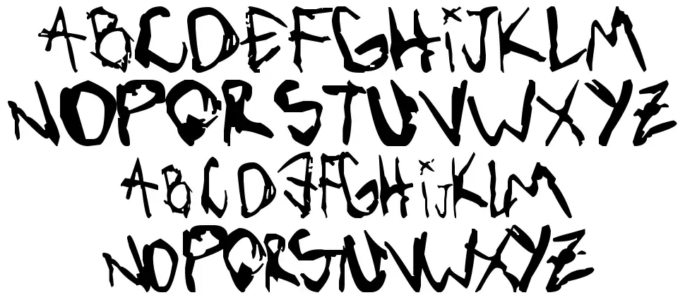 Vibratte Letters !font specimens