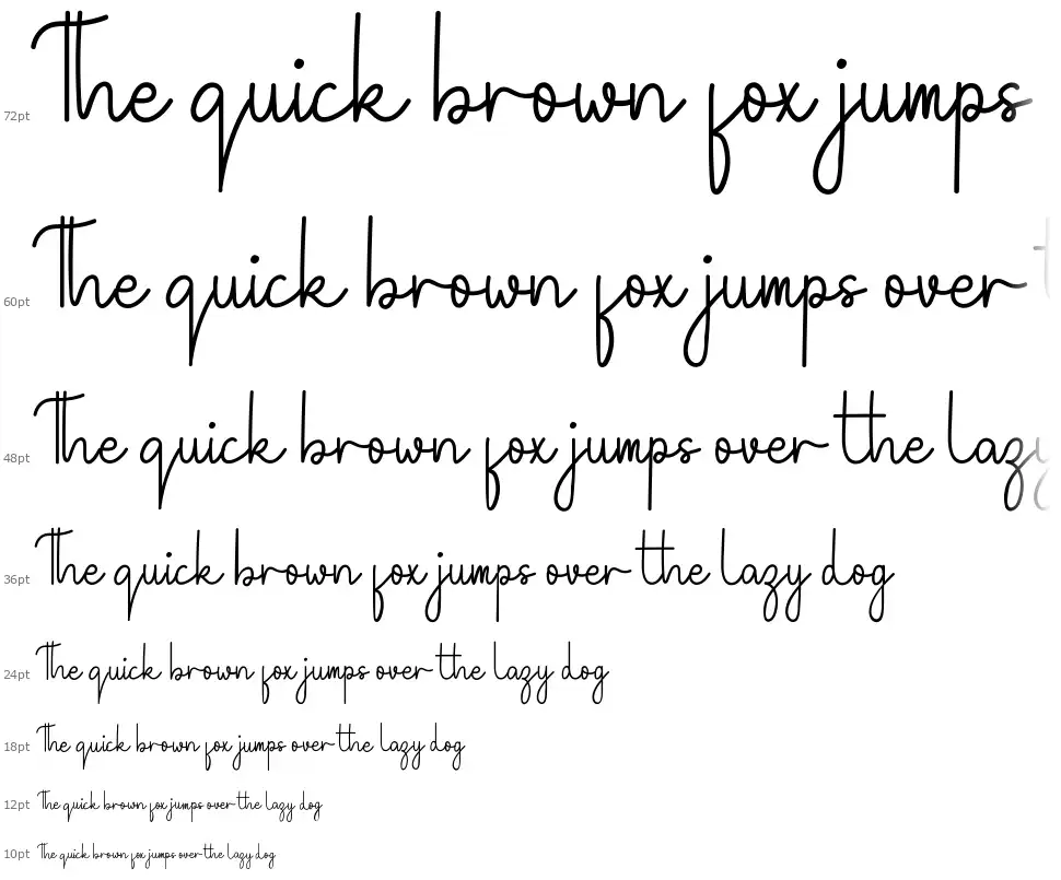 Whateva Day Scriptfont waterfall