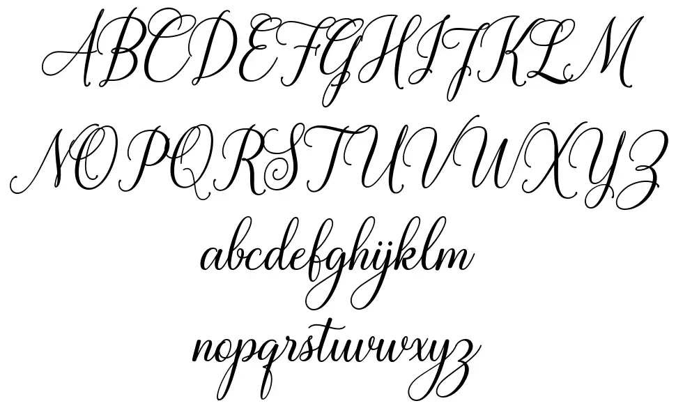 White Crystal Scriptfont specimens