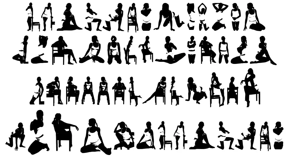 Woman Silhouettesfont specimens