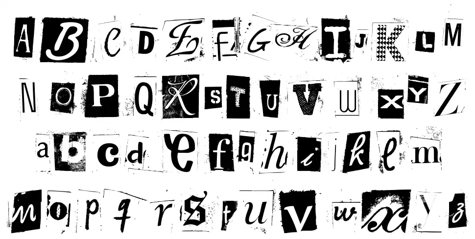 Woodcutter Anonymous part 2font specimens