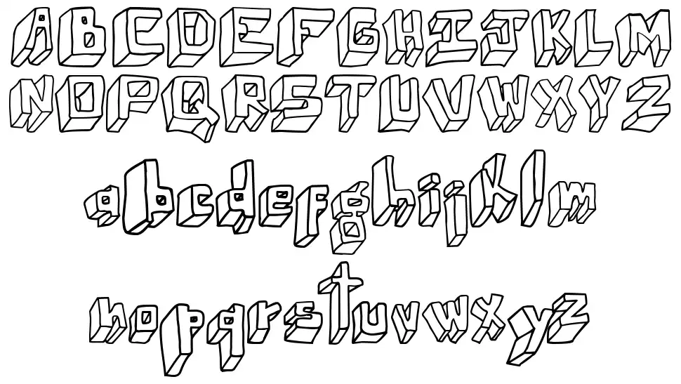 Wuwu Perspectivafont specimens