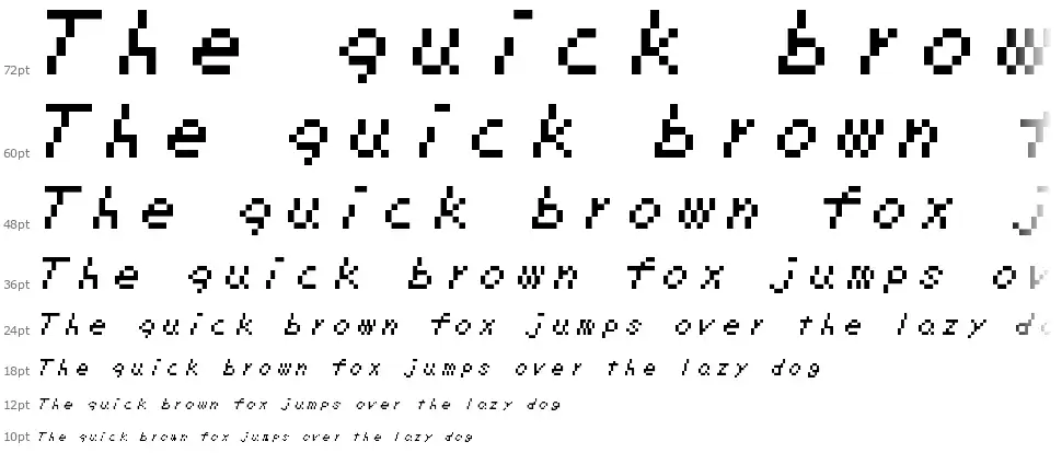 Zelda DXfont waterfall
